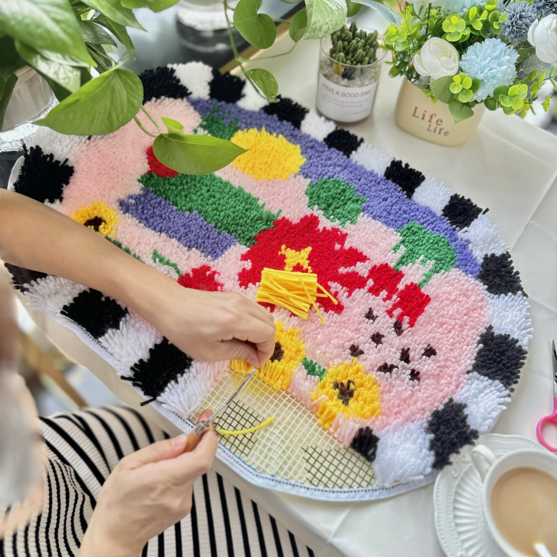 Blossom Check - RUG MAKING KIT