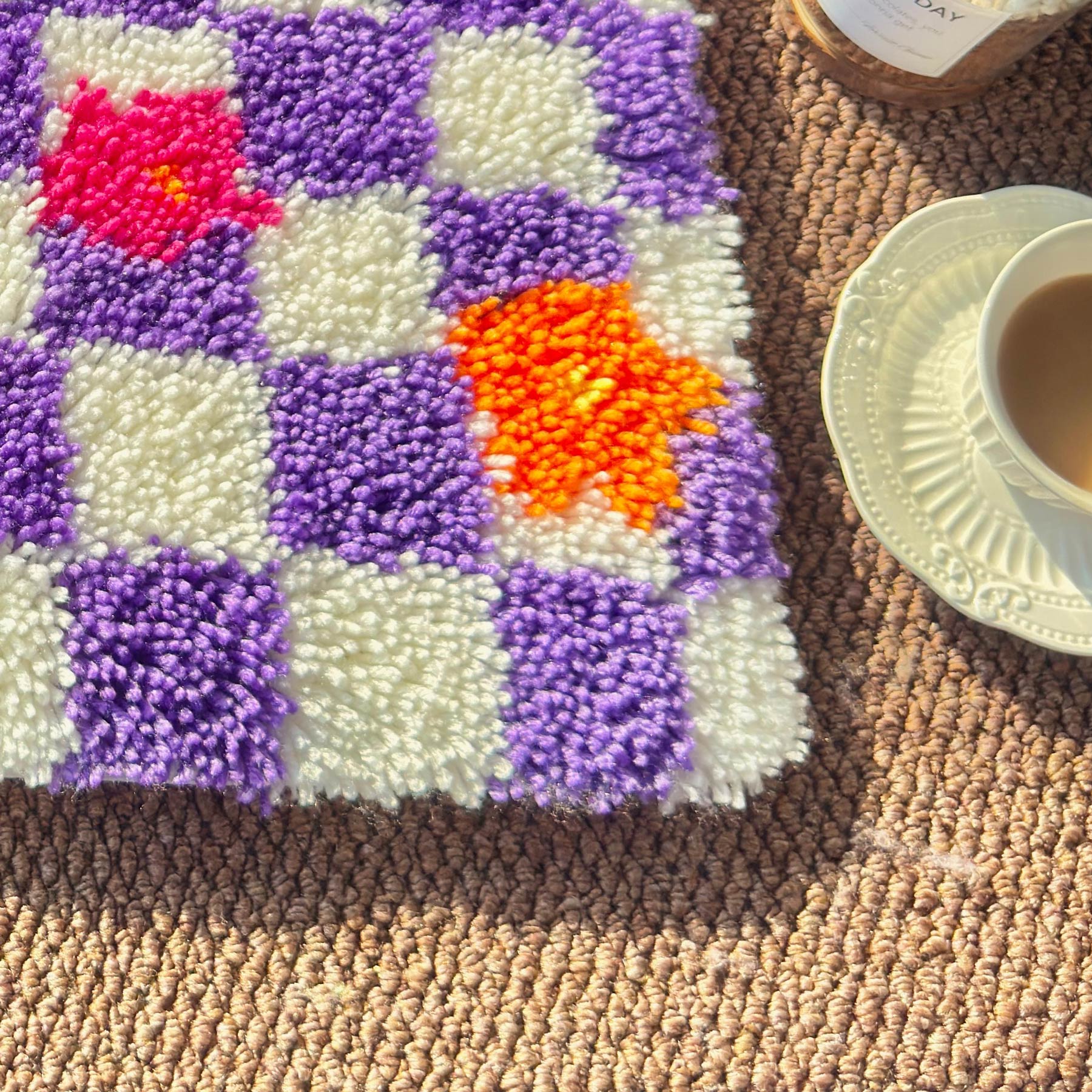 Blooming Checker Rug Kit - RUG MAKING KIT