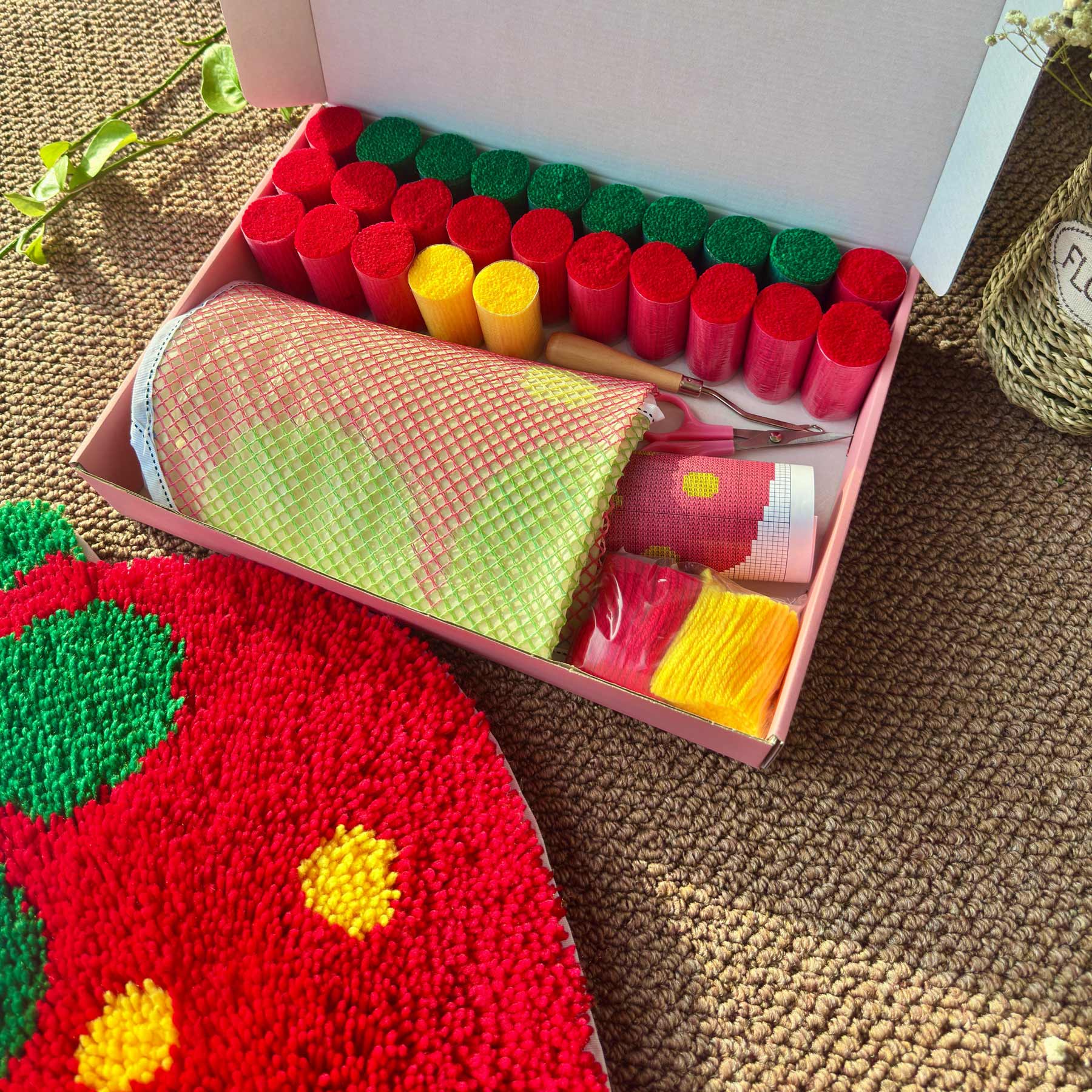 Strawberry Fields Delight  - Rug Making Kit