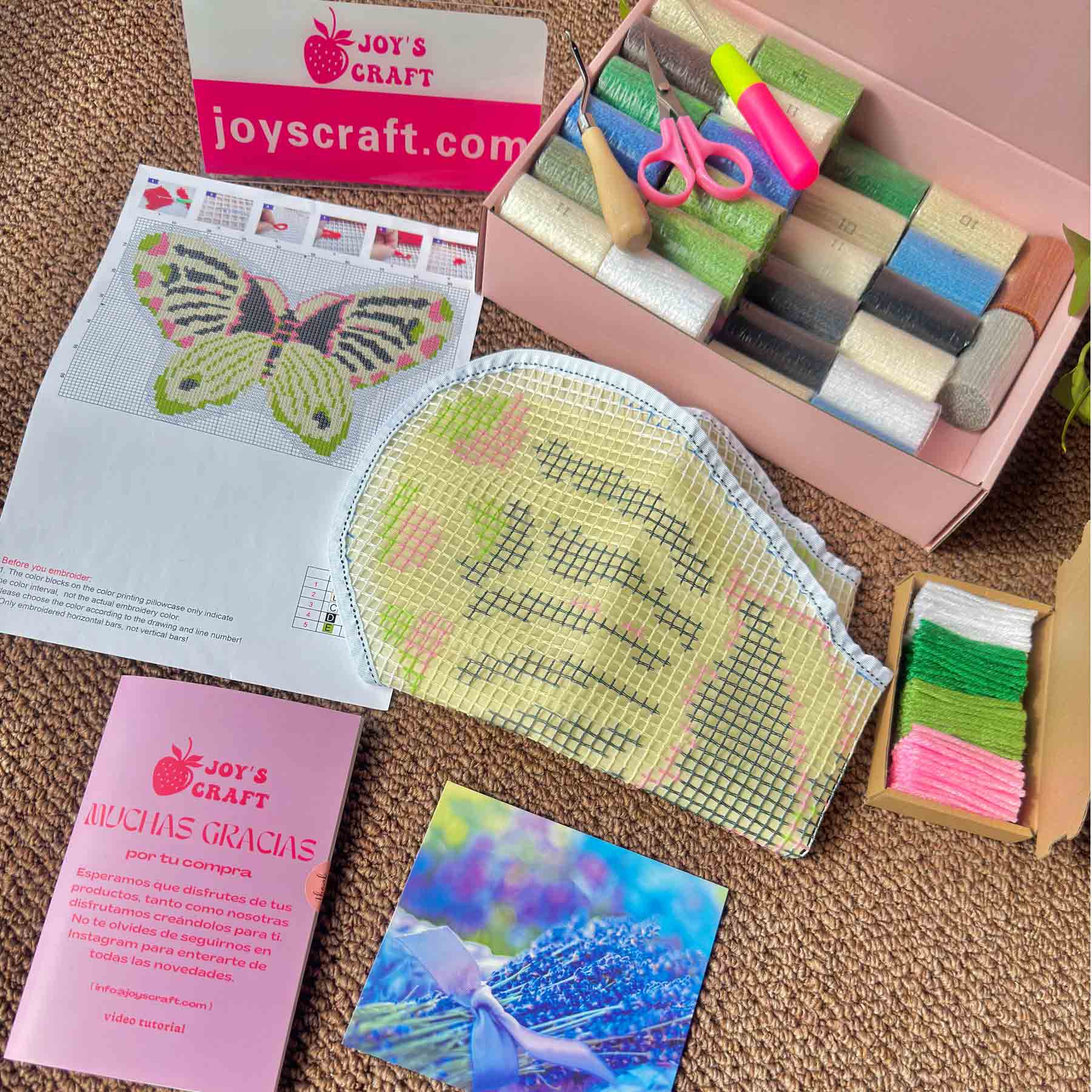 Butterfly Flower - Rug Making Kit